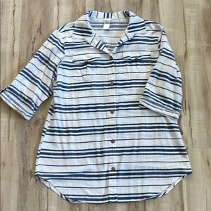 Striped Button-Up Shirt